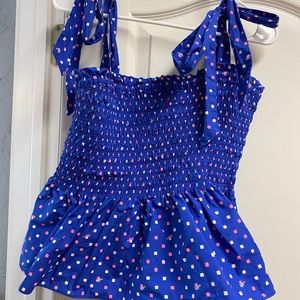 Lilly Pulitzer Rivera Smocked Top XL